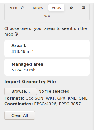 Screenshot of WME Geometries in WME